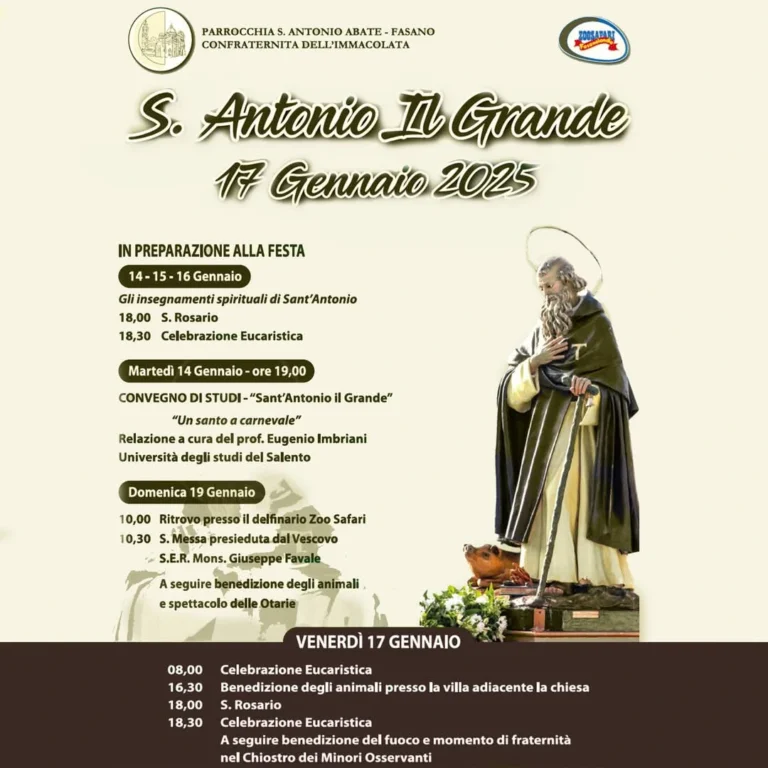 Celebrazioni in onore di San Antonio abate a Fasano - Osservatorio Fasano