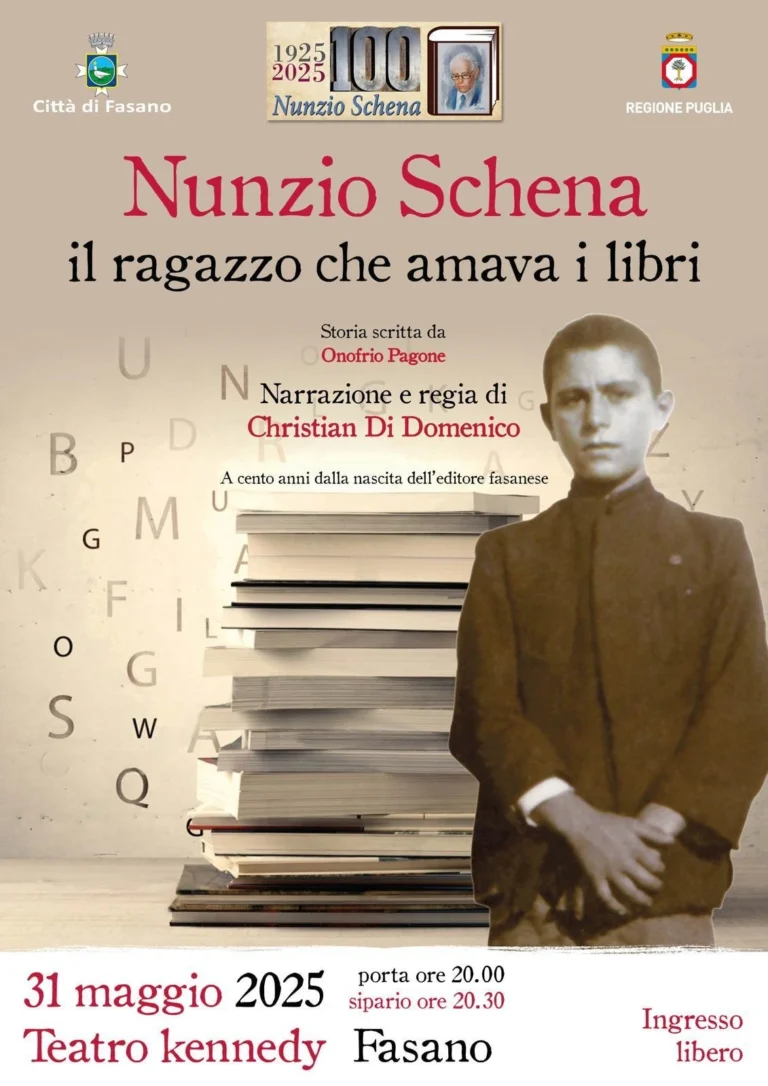 Nunzio Schena: in scena un secolo d'amore per i libri - Osservatorio Fasano