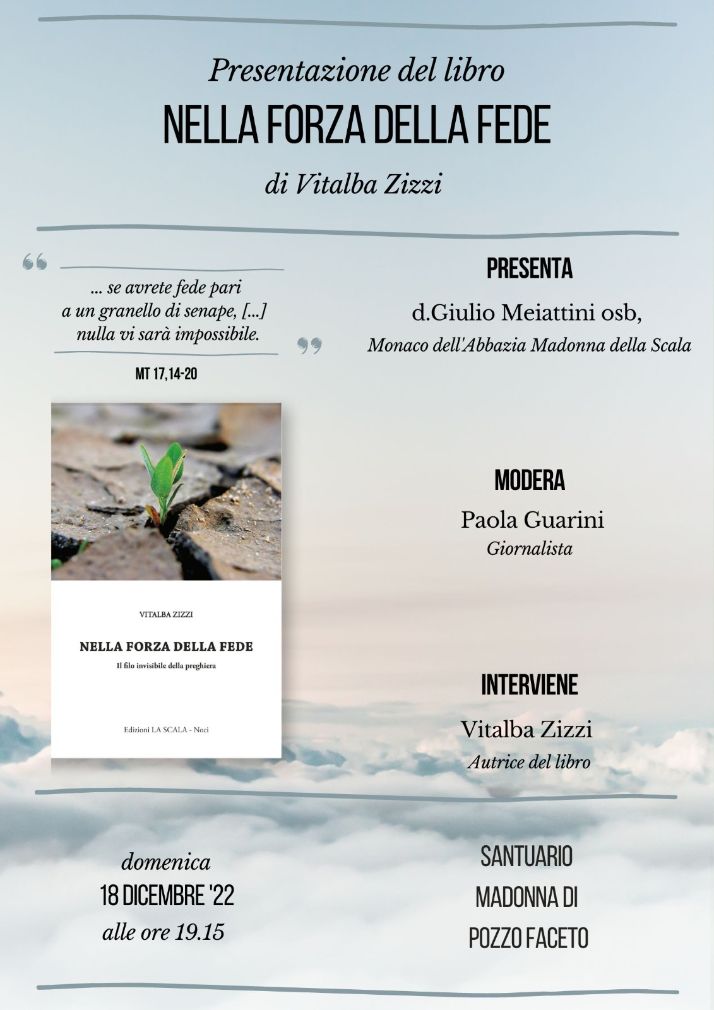 A Pozzo si presenta ‘Nella forza della Fede: il filo invisibile della preghiera’ A Pozzo si presenta 'Nella forza della Fede: il filo invisibile della preghiera' - Osservatorio Fasano