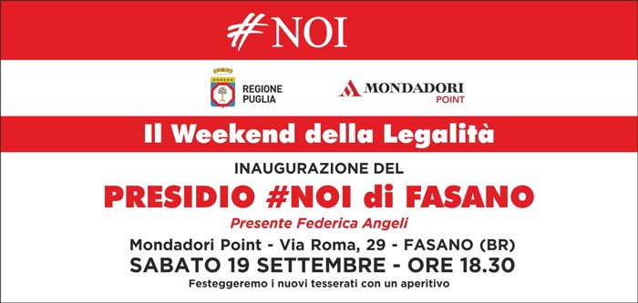Il Weekend della Legalità a Fasano Il Weekend della Legalità a Fasano - Osservatorio Fasano