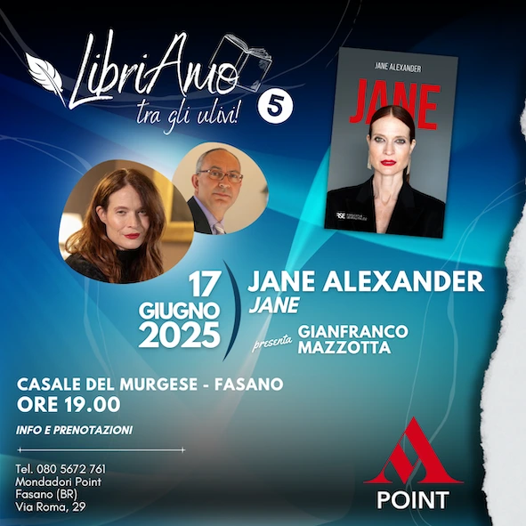 “LibriAmo… tra gli ulivi!”, Jane Alexander apre la quinta edizione “LibriAmo… tra gli ulivi!”, Jane Alexander apre la quinta edizione - Osservatorio Fasano