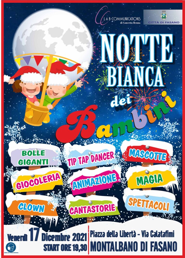 La Notte bianca dei Bambini a Montalbano La Notte bianca dei Bambini a Montalbano - Osservatorio Fasano
