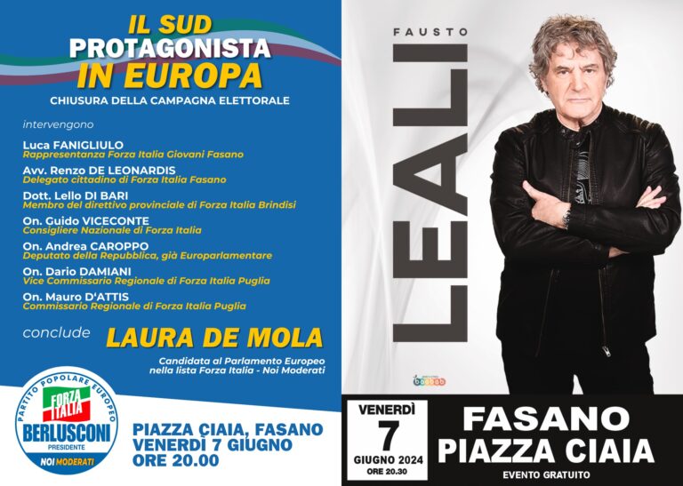 Europee, Laura De Mola chiude la campagna elettorale in piazza Ciaia - Osservatorio Fasano