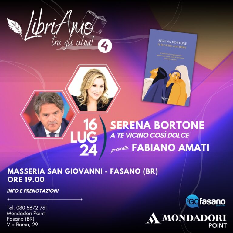 La giornalista Serena Bortone ospite del terzo appuntamento di “LibriAmo…tra gli ulivi” La giornalista Serena Bortone ospite del terzo appuntamento di “LibriAmo…tra gli ulivi” - Osservatorio Fasano