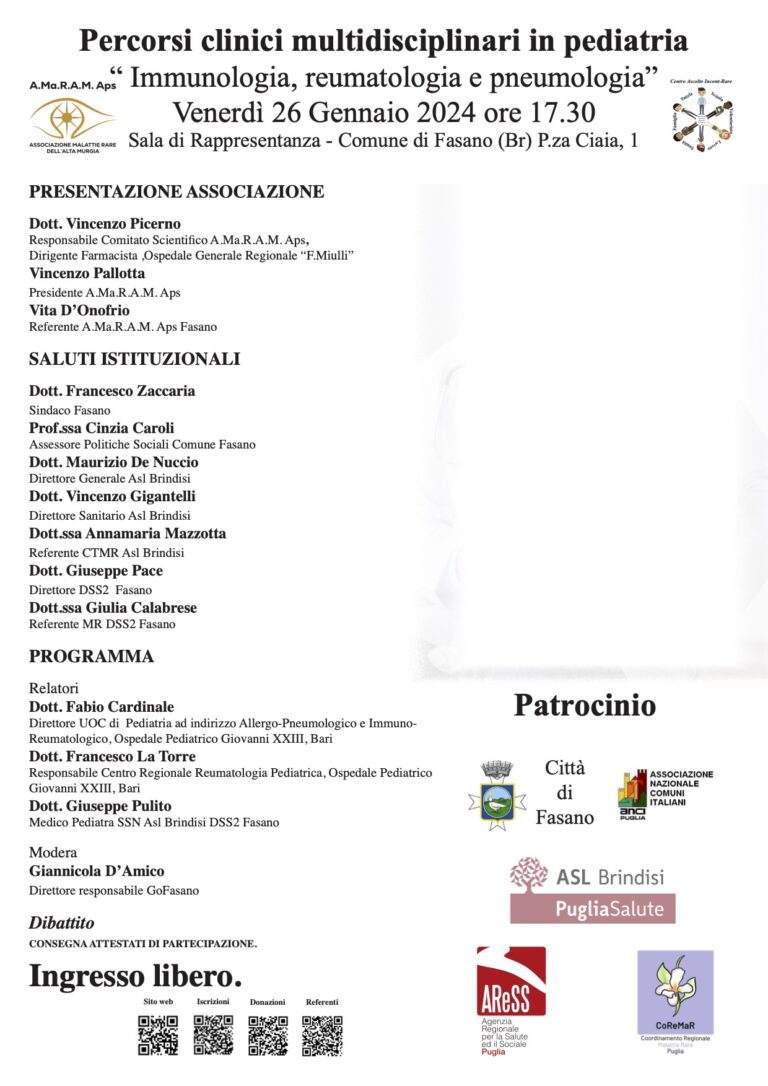 Percorsi clinici multidisciplinari in pediatria - Osservatorio Fasano