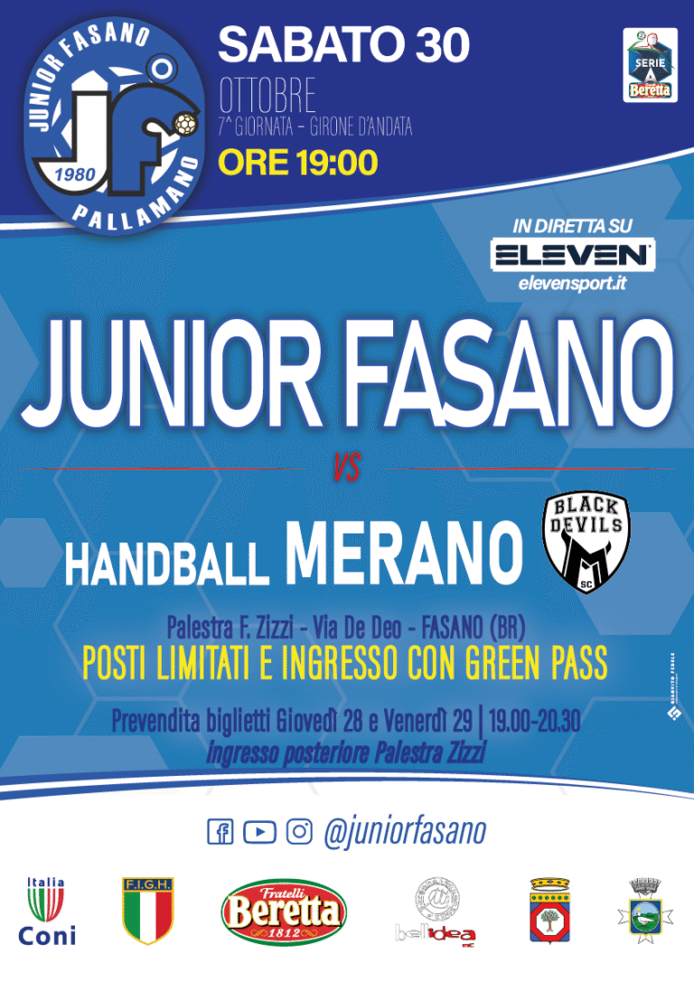 Junior Fasano – Merano: disposizioni per l’ingresso Junior Fasano - Merano: disposizioni per l'ingresso - Osservatorio Fasano