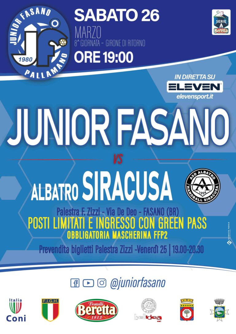 Ammessi 180 spettatori per il match Junior Fasano- Siracusa - Osservatorio Fasano