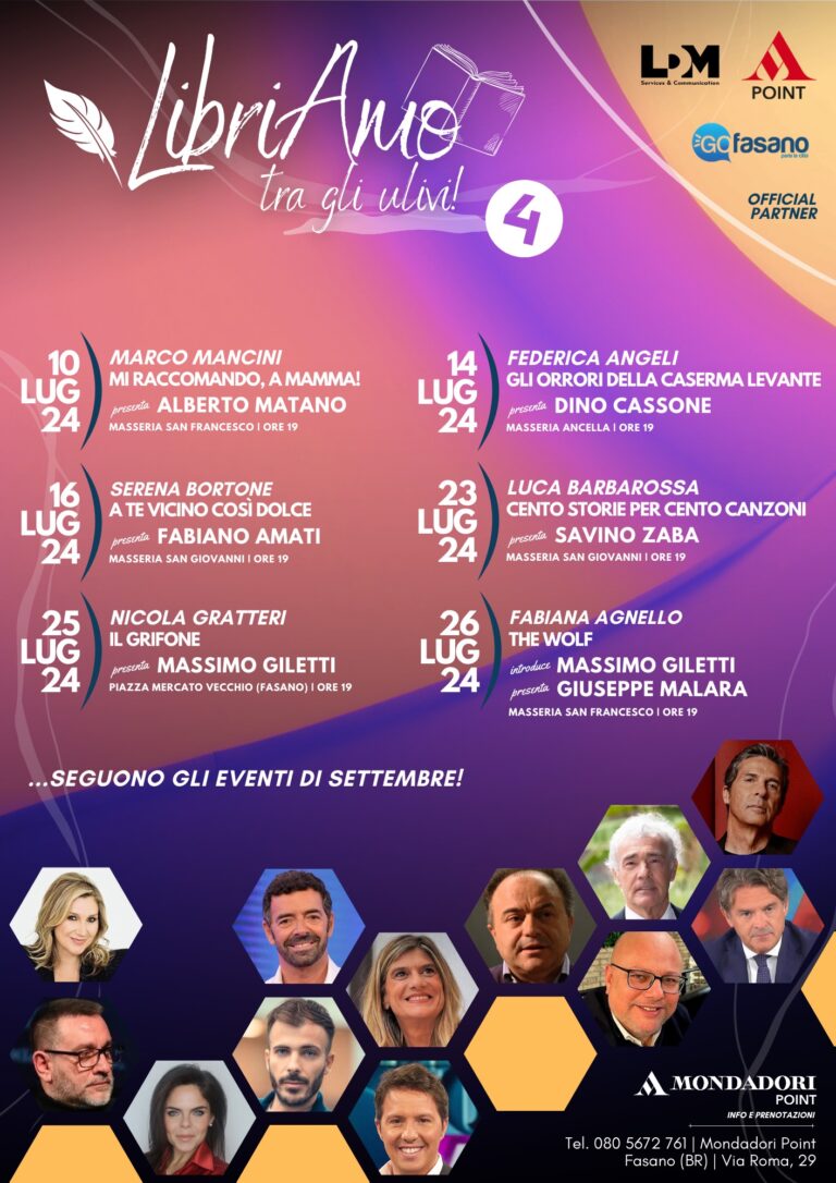 “Libriamo… tra gli ulivi!”, la rassegna completa di luglio - Osservatorio Fasano