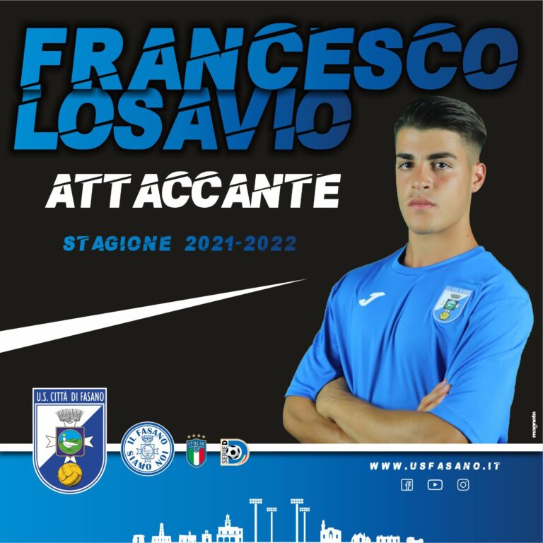 Seconda conferma: ancora biancazzurro l'attaccante fasanese Losavio - Osservatorio Fasano