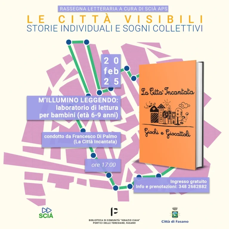M’illumino leggendo, laboratorio di lettura gratuito per i più piccoli - Osservatorio Fasano