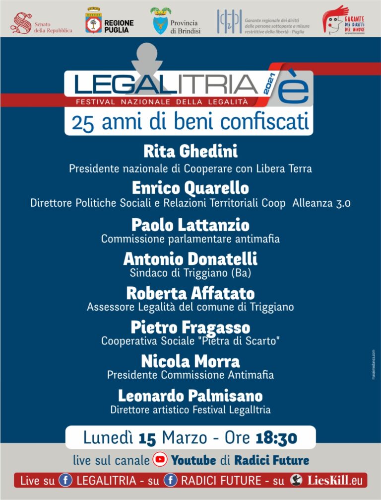 Legalitria discute di beni confiscati alla mafia - Osservatorio Fasano