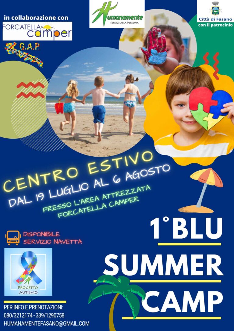 1° Blu Summer Camp – Centro estivo per bambini e ragazzi autistici - Osservatorio Fasano