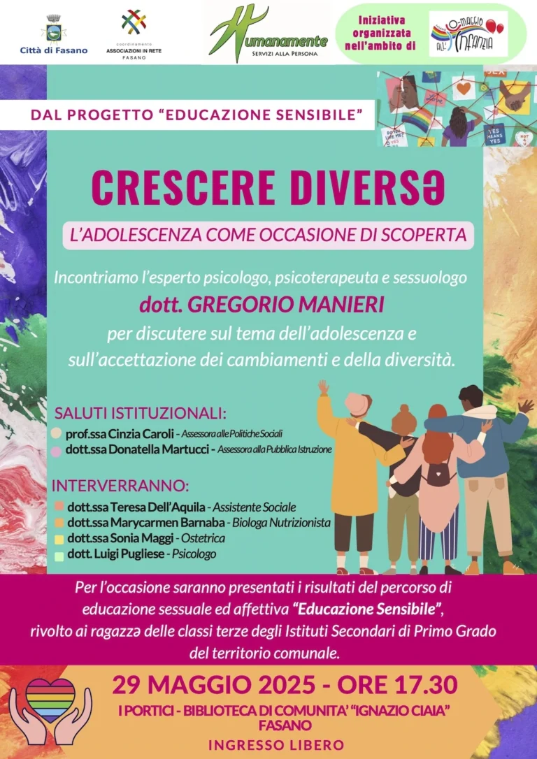 “Humanamente propone 3 eventi per O-maggio all’infanzia 2025” - Osservatorio Fasano