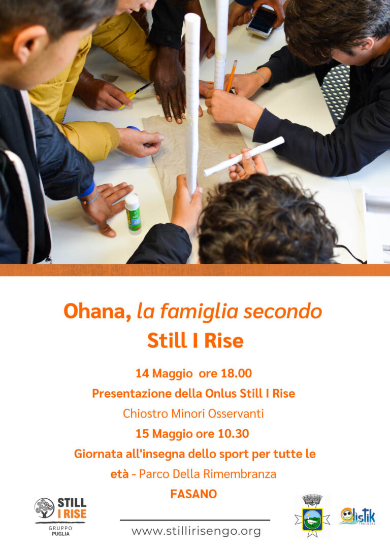 Presentazione del gruppo territoriale Puglia di Still I Rise - Osservatorio Fasano
