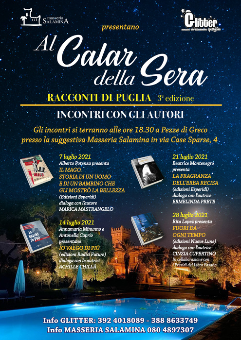 Il programma della rassegna letteraria ‘Al Calar della sera’ Il programma della rassegna letteraria 'Al Calar della sera' - Osservatorio Fasano