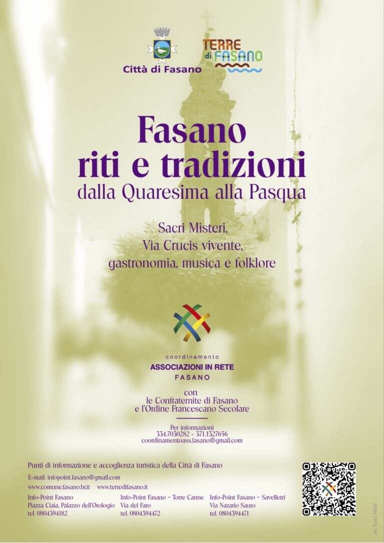 «Fasano riti e tradizioni» dalla Quaresima alla Pasqua «Fasano riti e tradizioni» dalla Quaresima alla Pasqua - Osservatorio Fasano