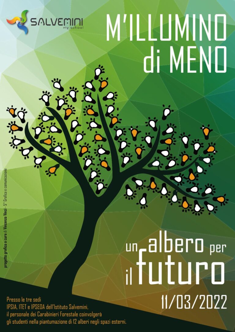 Anche il Salvemini aderisce alla XVIII Giornata del risparmio energetico e degli stili di vita sostenibili ‘M’illumino di Meno’ Anche il Salvemini aderisce alla XVIII Giornata del risparmio energetico e degli stili di vita sostenibili 'M'illumino di Meno' - Osservatorio Fasano