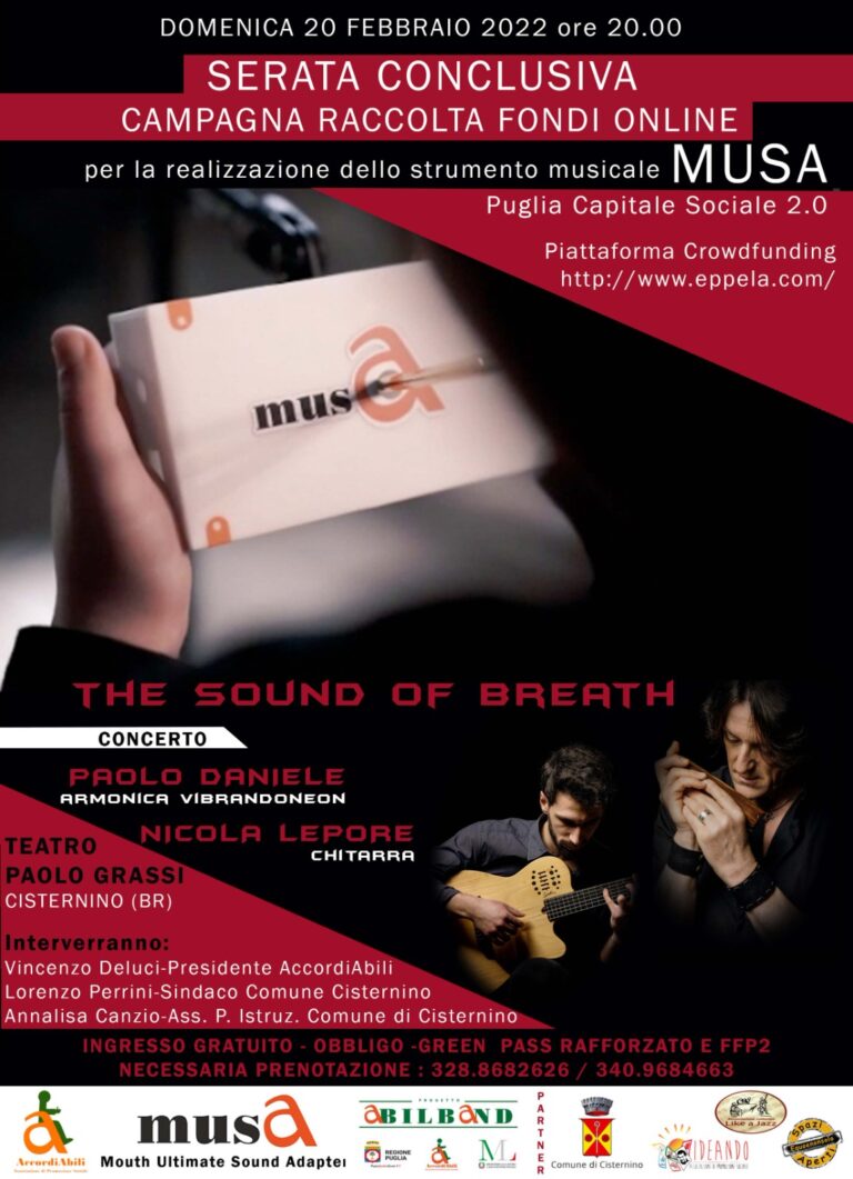 ‘The sound of breath’ per dar fiato al sogno del MUSA 'The sound of breath' per dar fiato al sogno del MUSA - Osservatorio Fasano