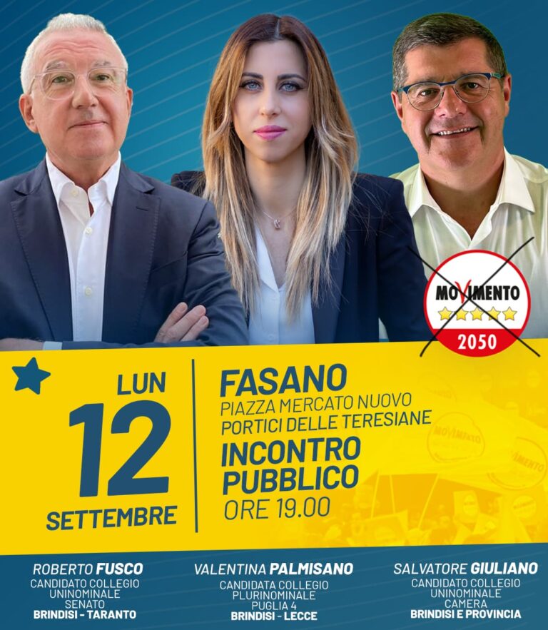 Il Movimento Cinque Stelle presenta i suoi candidati - Osservatorio Fasano