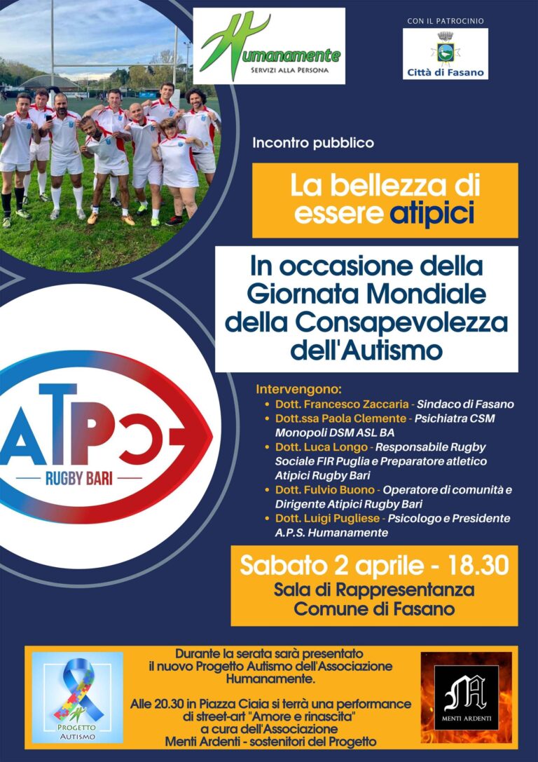 Humanamente: ‘La bellezza di essere atipici’ Humanamente: 'La bellezza di essere atipici' - Osservatorio Fasano