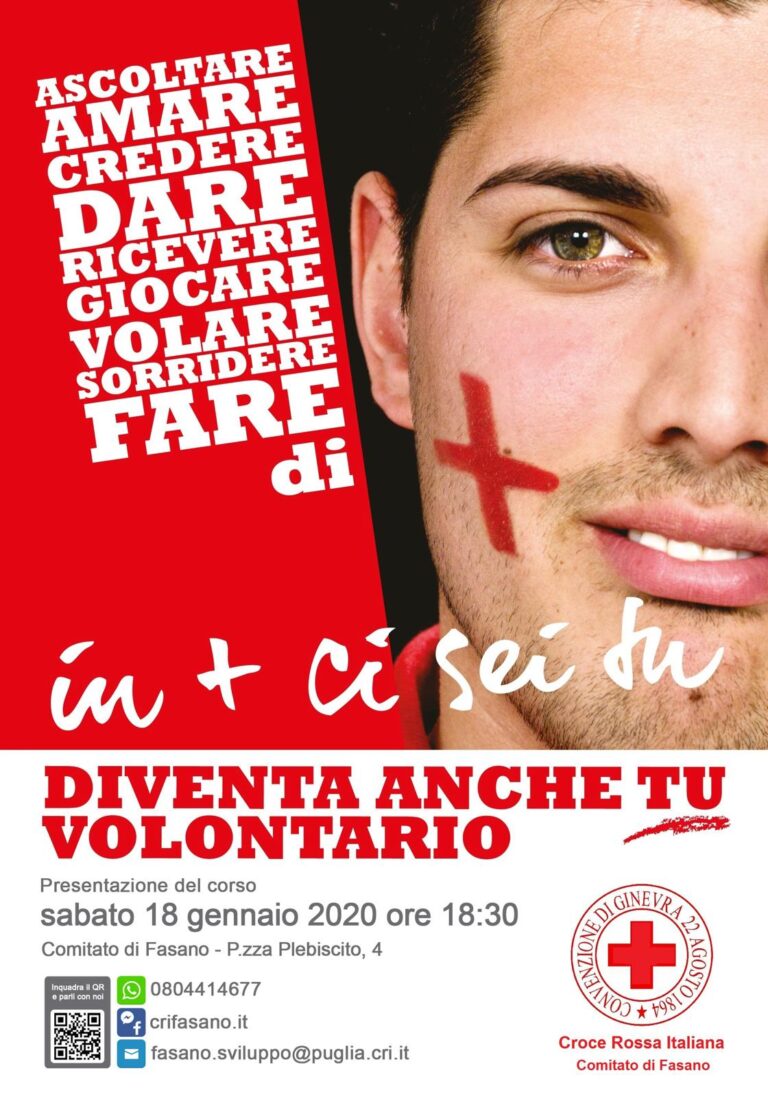 Al via il corso di formazione per diventare volontari di Croce Rossa Al via il corso di formazione per diventare volontari di Croce Rossa - Osservatorio Fasano