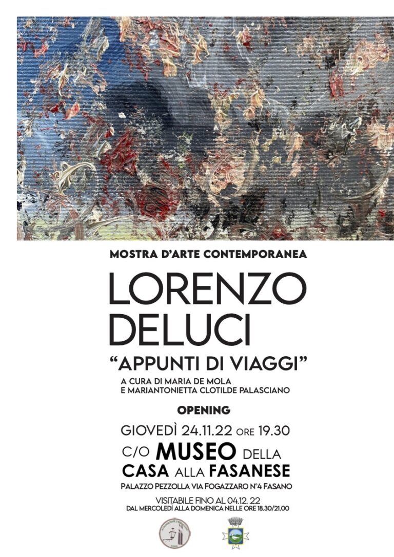 “Appunti di viaggi” di Lorenzo Deluci “Appunti di viaggi” di Lorenzo Deluci - Osservatorio Fasano