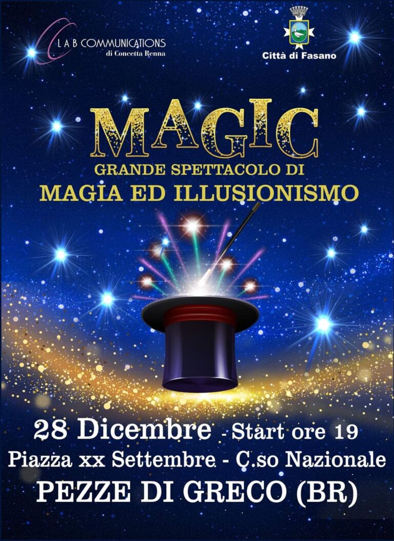 Magic: spettacolo di illusionismo a Pezze di Greco Magic: spettacolo di illusionismo a Pezze di Greco - Osservatorio Fasano