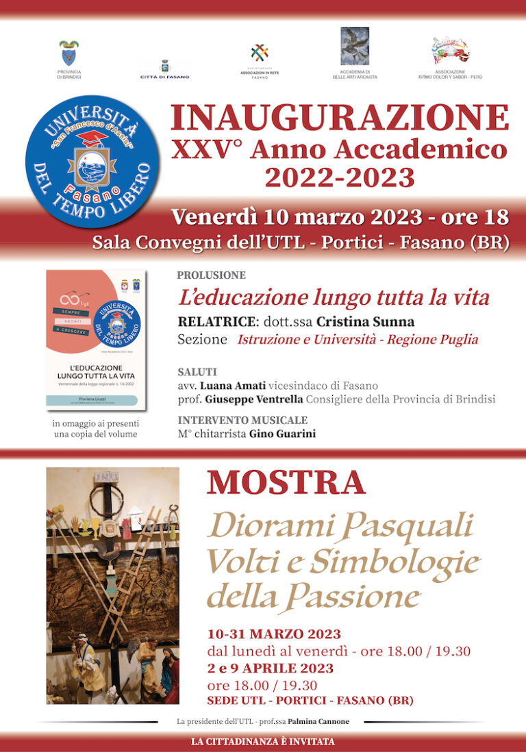 L’Università di Fasano inaugura il 25° Anno Accademico - Osservatorio Fasano