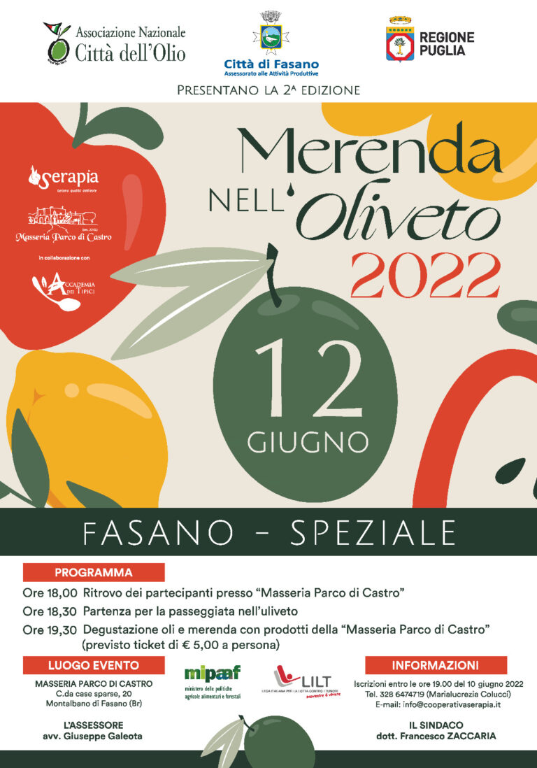 Conferenza di presentazione della 2ª edizione della Merenda nell’Oliveto Conferenza di presentazione della 2ª edizione della Merenda nell’Oliveto - Osservatorio Fasano