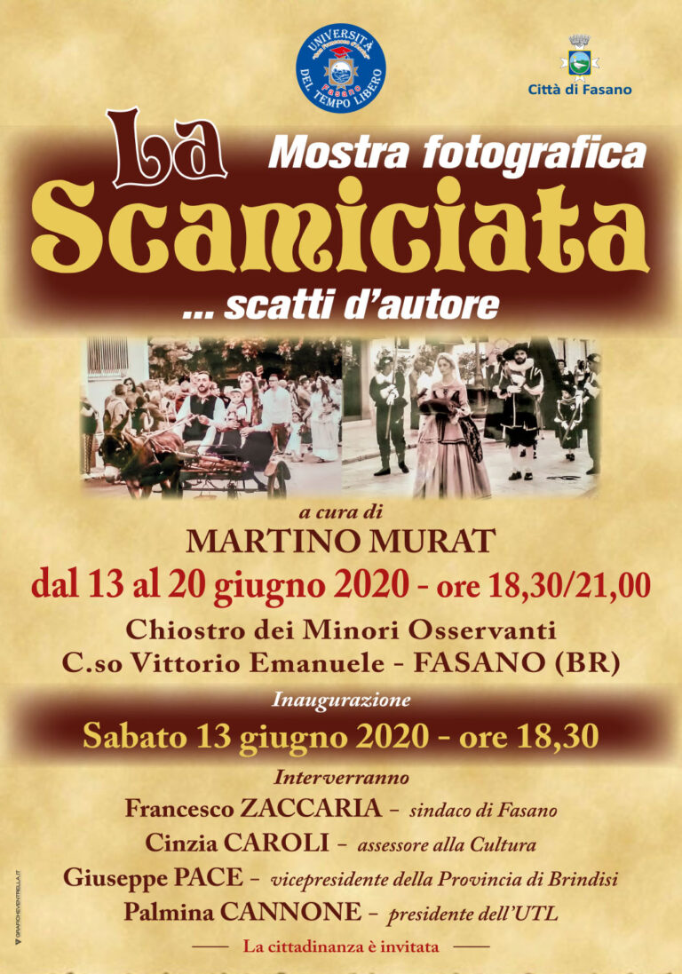 L'UTL, con una Mostra Fotografica, dà il via a Fasano agli eventi culturali pubblici - Osservatorio Fasano