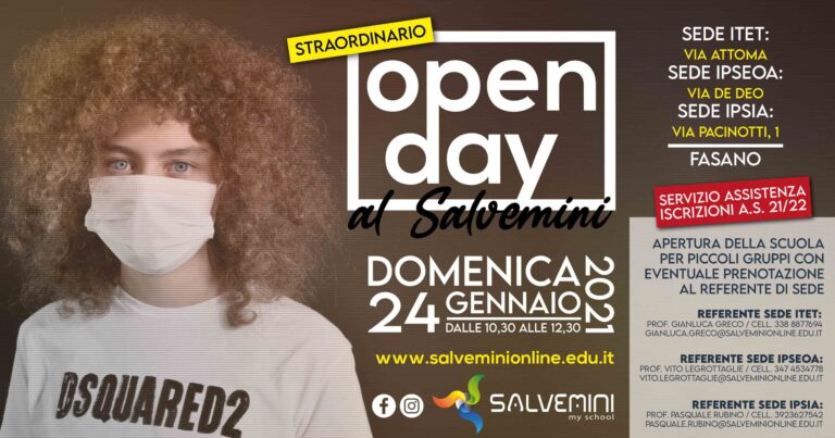 Open Day straordinario Salvemini Open Day straordinario Salvemini - Osservatorio Fasano