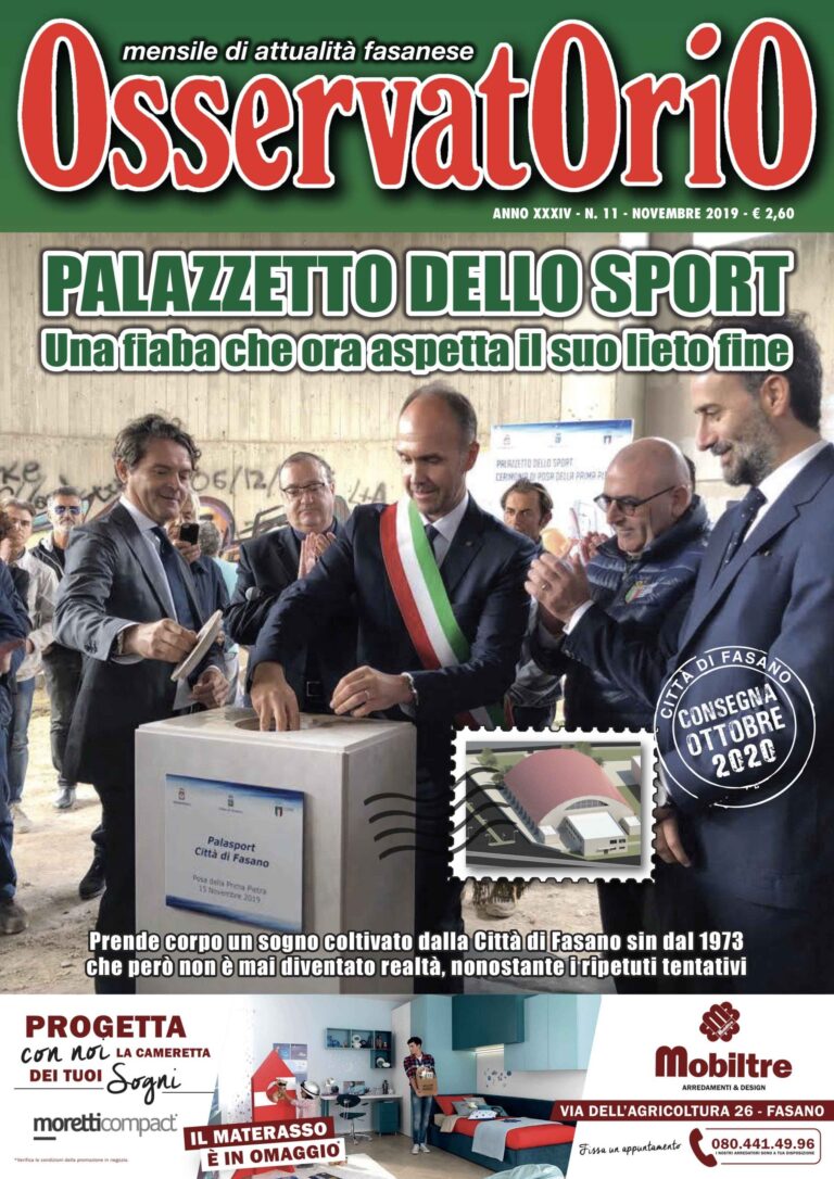 È in edicola il numero di Novembre di Osservatorio È in edicola il numero di Novembre di Osservatorio - Osservatorio Fasano