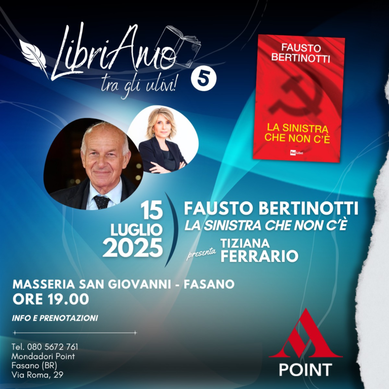 Fausto Bertinotti a “LibriAmo… tra gli ulivi!” per raccontare “La sinistra che non c’è” Fausto Bertinotti a “LibriAmo… tra gli ulivi!” per raccontare “La sinistra che non c’è” - Osservatorio Fasano