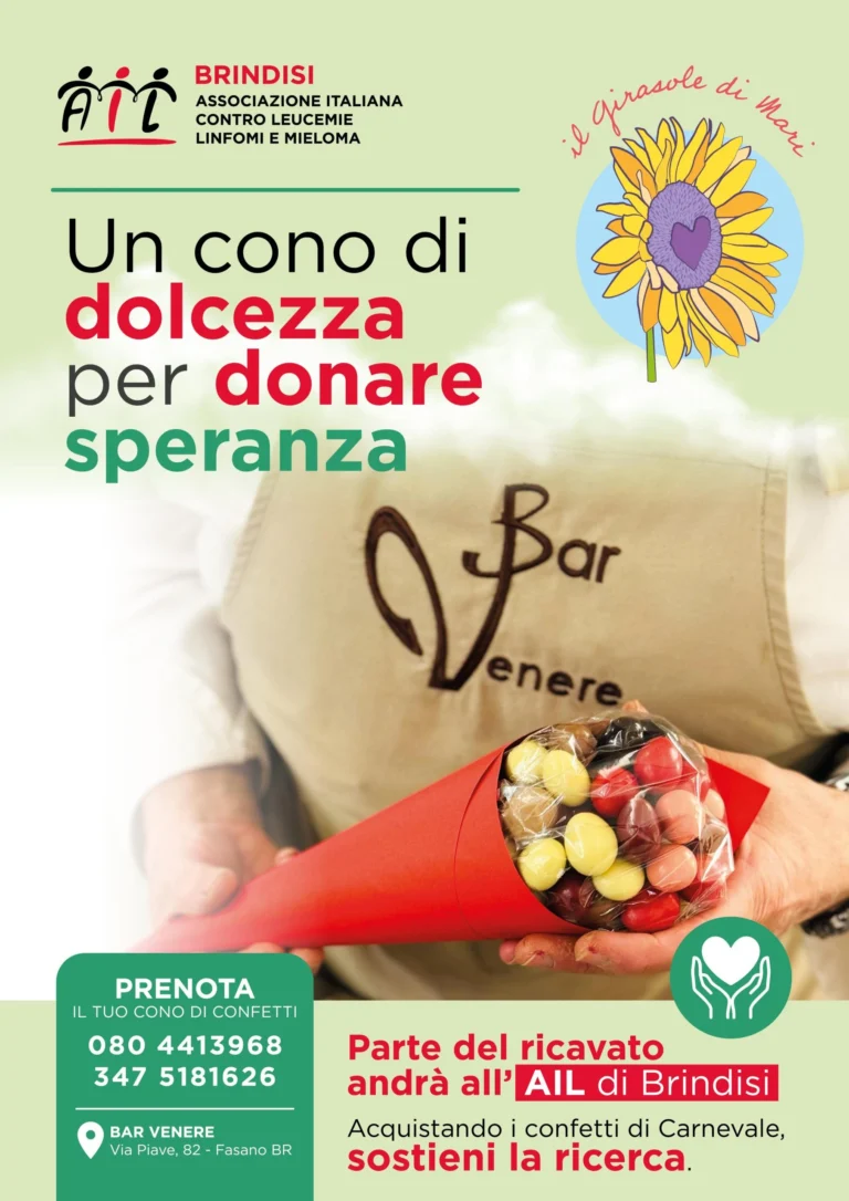 Tornano i confetti AIL per donare speranza Tornano i confetti AIL per donare speranza - Osservatorio Fasano