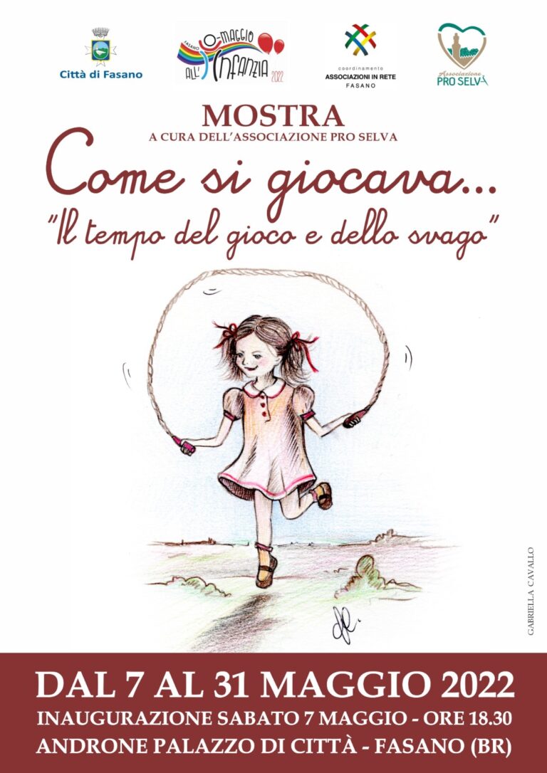 A Palazzo di Città si inaugura la Mostra «Come si giocava… il tempo del gioco e dello svago» A Palazzo di Città si inaugura la Mostra «Come si giocava… il tempo del gioco e dello svago» - Osservatorio Fasano