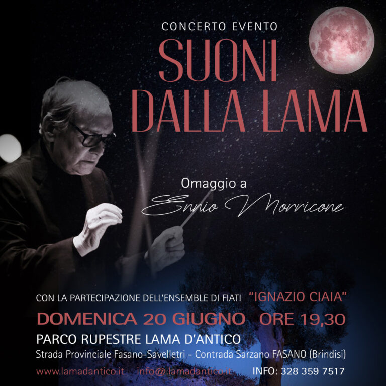 Domenica il concerto evento ‘Suoni dalla Lama – Omaggio a Ennio Morricone’ Domenica il concerto evento 'Suoni dalla Lama - Omaggio a Ennio Morricone' - Osservatorio Fasano