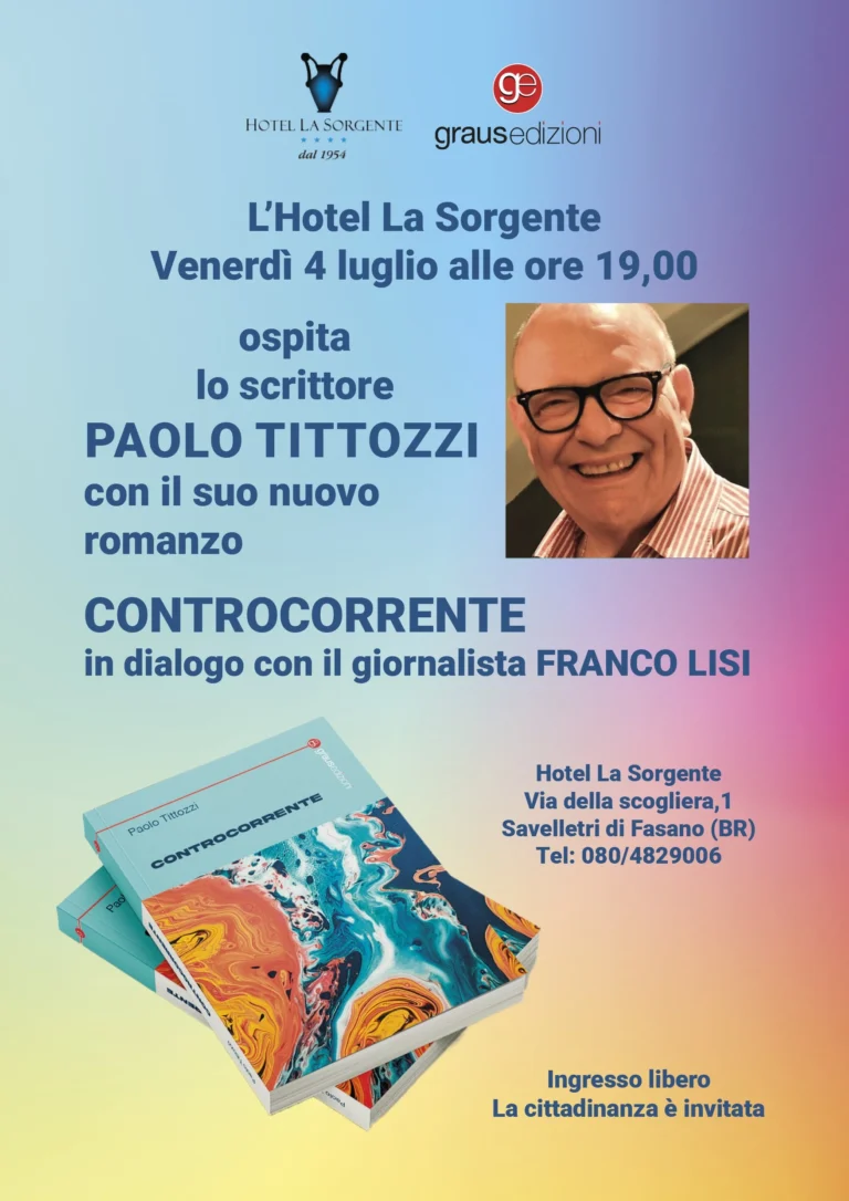 Un viaggio nel risorgimento tra amore e medicina: Paolo Tittozzi presenta "Controcorrente" a Savelletri - Osservatorio Fasano