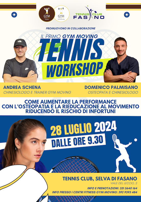 Al Tennis Club di Fasano il primo “Gym Moving Tennis Workshop” Al Tennis Club di Fasano il primo “Gym Moving Tennis Workshop” - Osservatorio Fasano