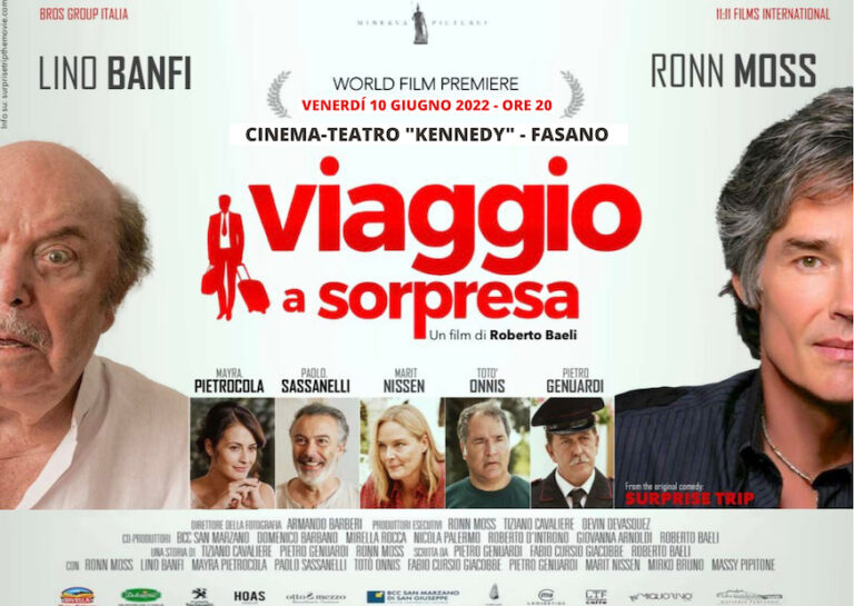 «Viaggio a sorpresa», a Fasano Lino Banfi e Ronn Moss per la prima del loro nuovo film - Osservatorio Fasano