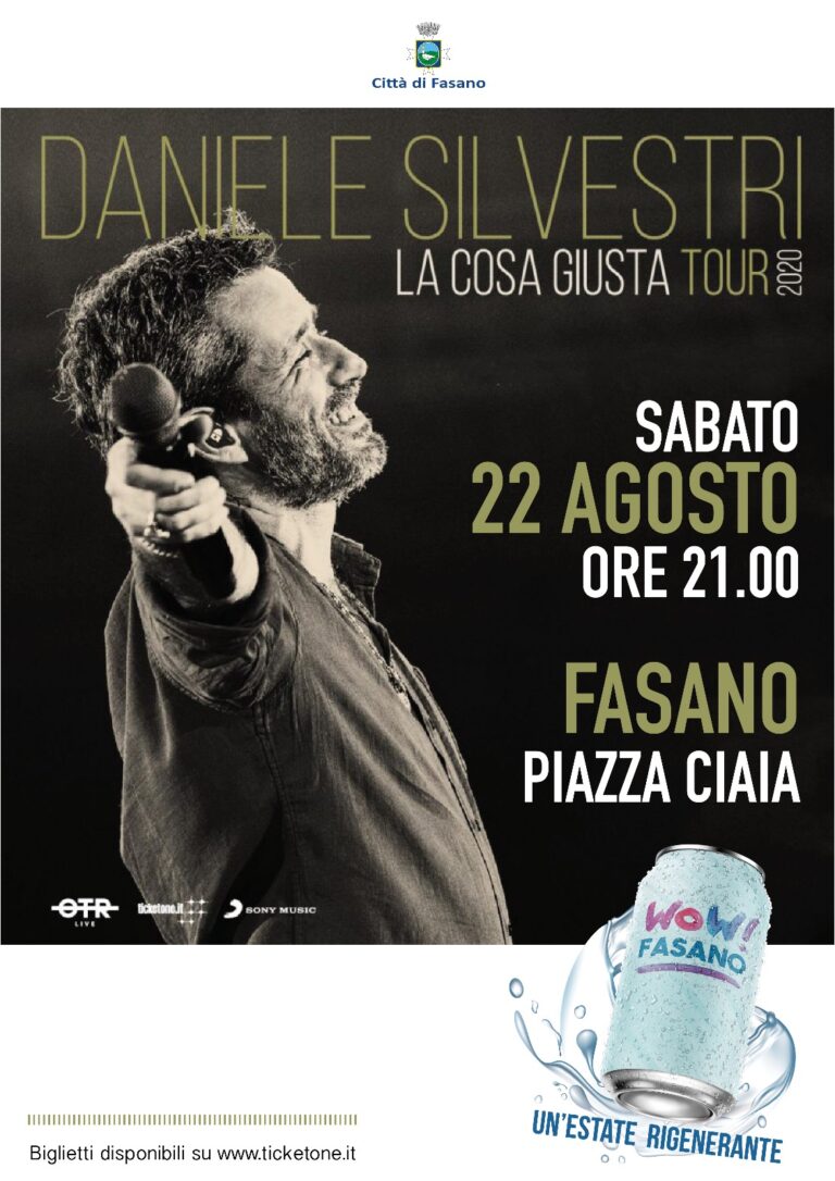 Tutto pronto per il concerto dei Daniele Silvestri - Osservatorio Fasano