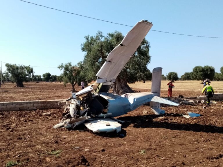 Ultraleggero precipita nelle campagne fasanesi. Pesante il bilancio, 2 morti - Osservatorio Fasano