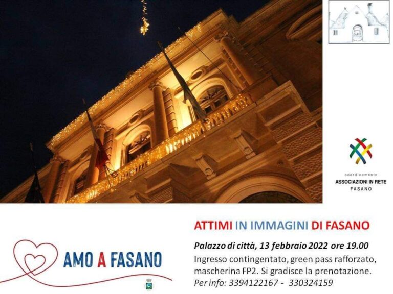 ‘Attimi di immagini di Fasano’, tra fotografia, musica e versi lirici 'Attimi di immagini di Fasano', tra fotografia, musica e versi lirici - Osservatorio Fasano