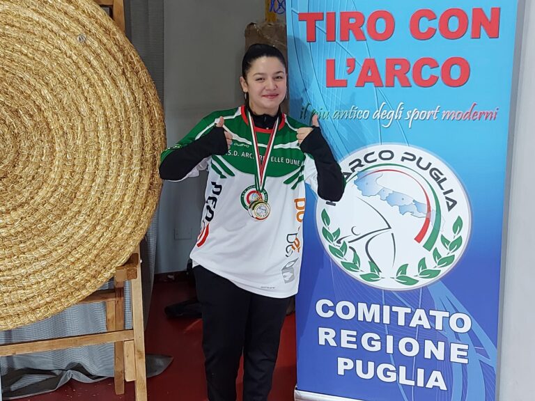 Giorgia Lenoci medaglia d'oro ai campionati regionali di Tiro con l'Arco - Osservatorio Fasano