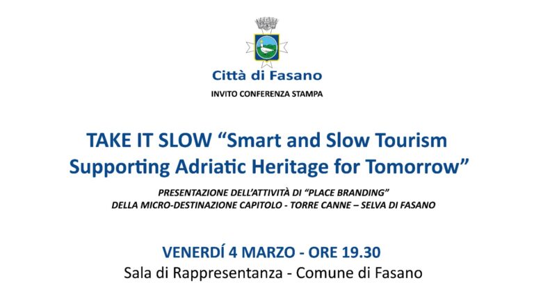 «Take it slow», presentazione dell’attività di place branding - Osservatorio Fasano