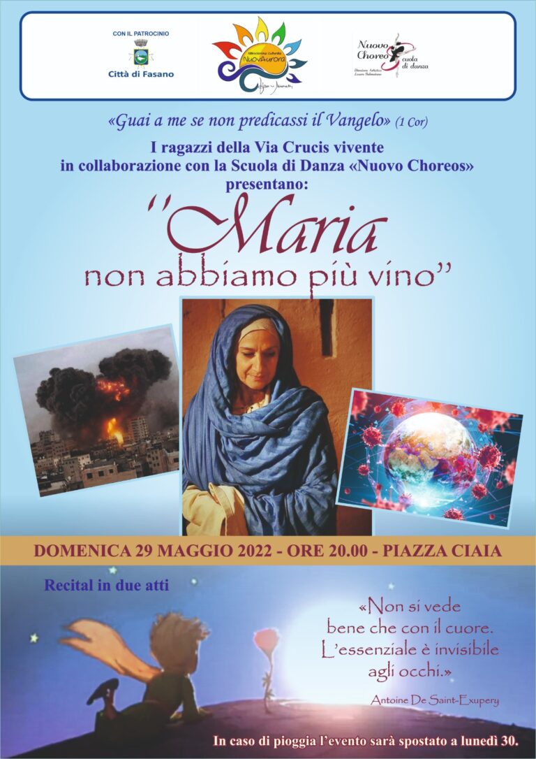 L'associazione NUOVA AURORA in piazza Ciaia con un'omaggio alla Madonna - Osservatorio Fasano