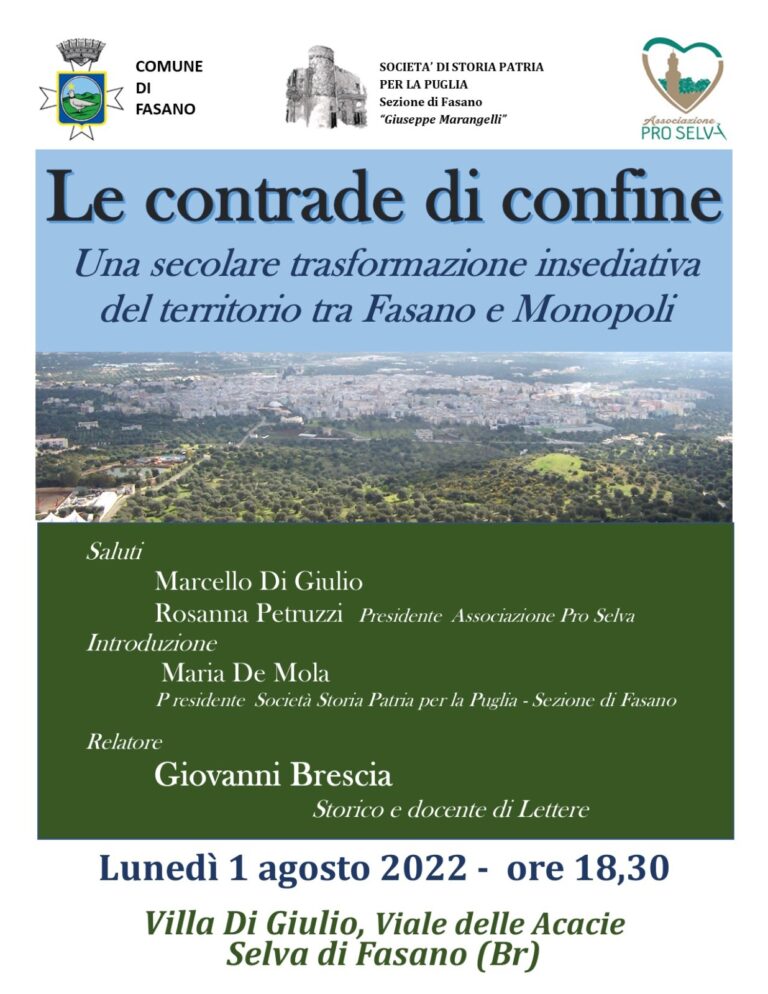 Le contrade di confine - Osservatorio Fasano