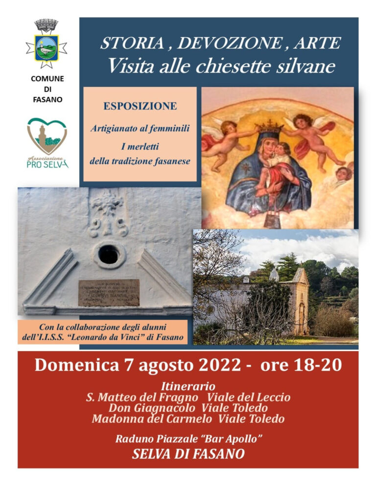Alla scoperta delle chiesette della Selva di Fasano Alla scoperta delle chiesette della Selva di Fasano - Osservatorio Fasano