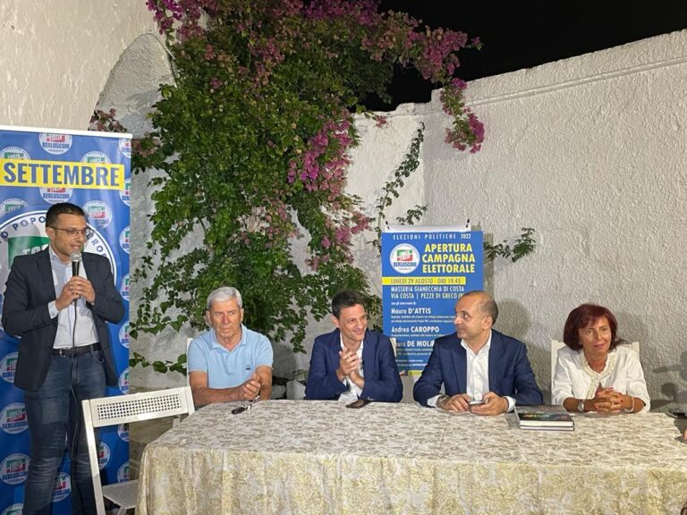 Forza Italia ha aperto la campagna elettorale a Fasano Forza Italia ha aperto la campagna elettorale a Fasano - Osservatorio Fasano