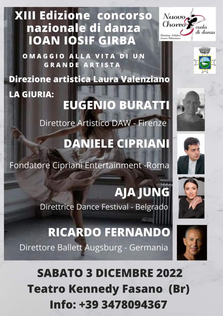 Concorso Nazionale di danza Ioan Iosif Girba 2022 - Osservatorio Fasano