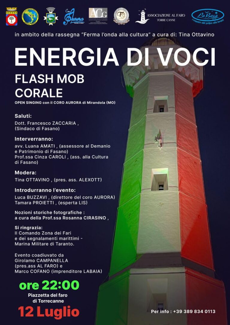 A Torre Canne il Flash Mob Energia di Voci A Torre Canne il Flash Mob Energia di Voci - Osservatorio Fasano